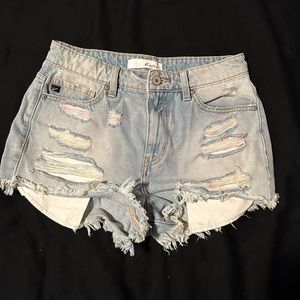 KanCan Distressed Denim Shorts